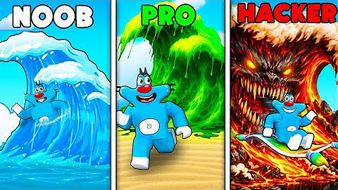 Roblox NOOB vs PRO vs HACKER in TSUNAMI TOWER ft. OGGY!