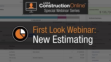 ConstructionOnline: New Estimating Webinar