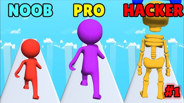 NOOB vs PRO vs HACKER | In Fun Race 3D | Qs King Gamerz 😘