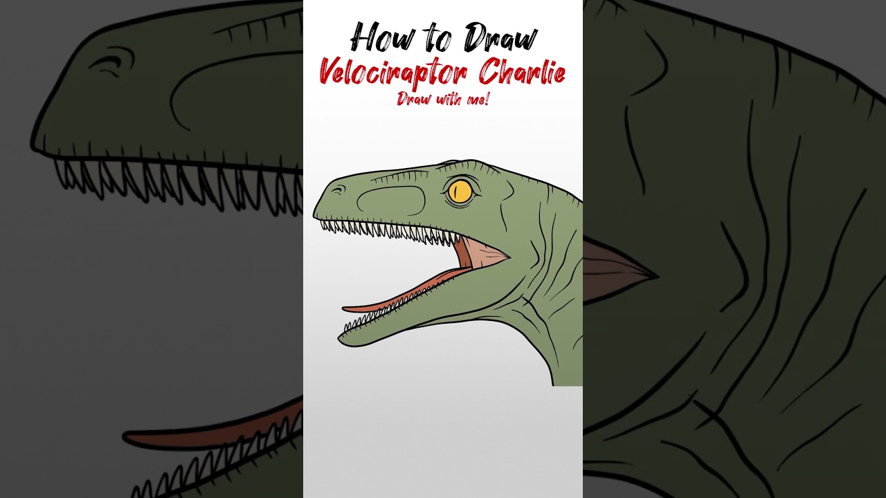 Drawing Jurassic World Velociraptor Charlie Charlie And Raptor Squad: