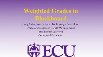 Weighted Grades in Blackboard
