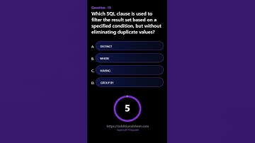 Which SQL clause is used to filter the result set based on a specified condition but without elimina