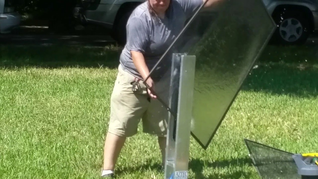 Window Screen Washer System Washing window screens with Azteca Screen Washer - YouTube