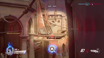 Overwatch Widowmaker 180° double hook shot!!!!!