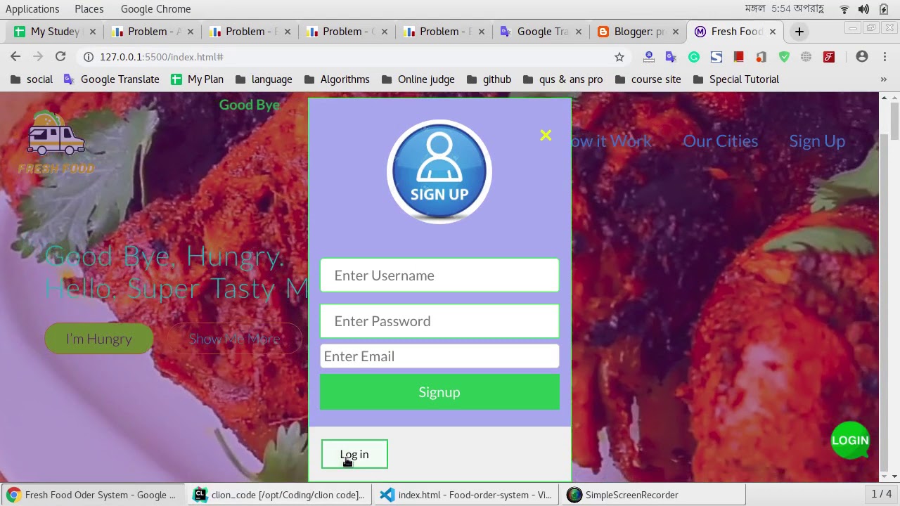 #HTML #CSS #javascript Fresh Food Oder System - YouTube