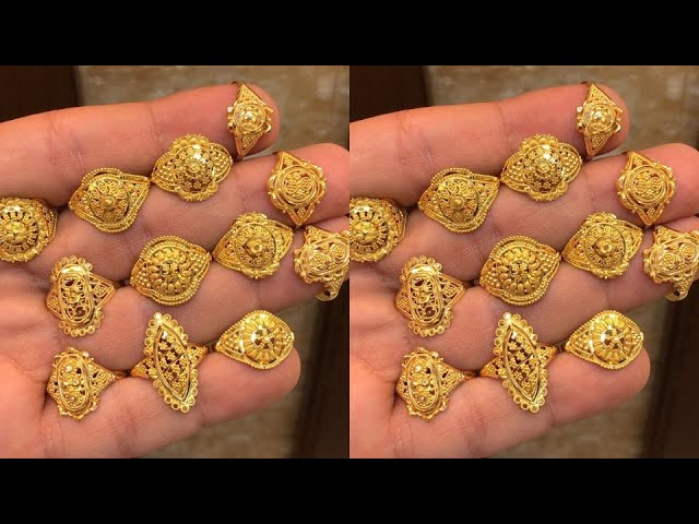 SilverWithGoldJewelry Product ID:1559629499 #goldjewelleryunique | Dubai gold  jewelry, Gold ring designs, Antique gold rings