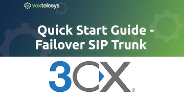 3CX Quick Start Guide - Failover SIP Trunk Setup