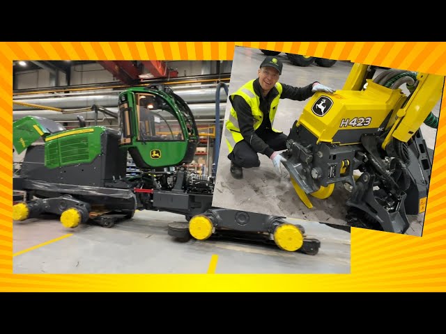 JOHN DEERE  finished forest machine from the factory line.  part 2/2. subtitled class=