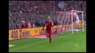Arjen Robben is being subjected to an embarrassing situation when he tried to celebrate his goal