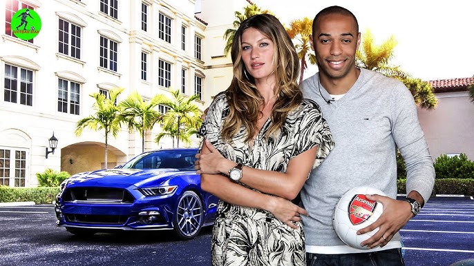 Gisele Bundchen and Thierry Henry during Arsenal Football Club