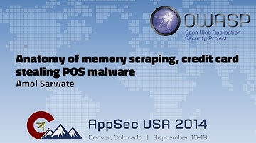 Anatomy of memory scraping credit card stealing POS malware - OWASP AppSecUSA 2014