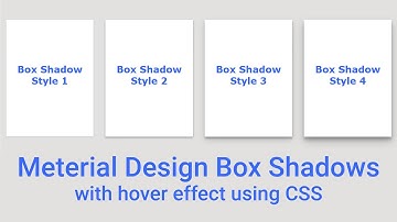 Material Design Box Shadow CSS | Cascading Style