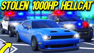 Roblox Roleplay  TROLLING COPS IN A STOLEN 1000HP HELLCAT!