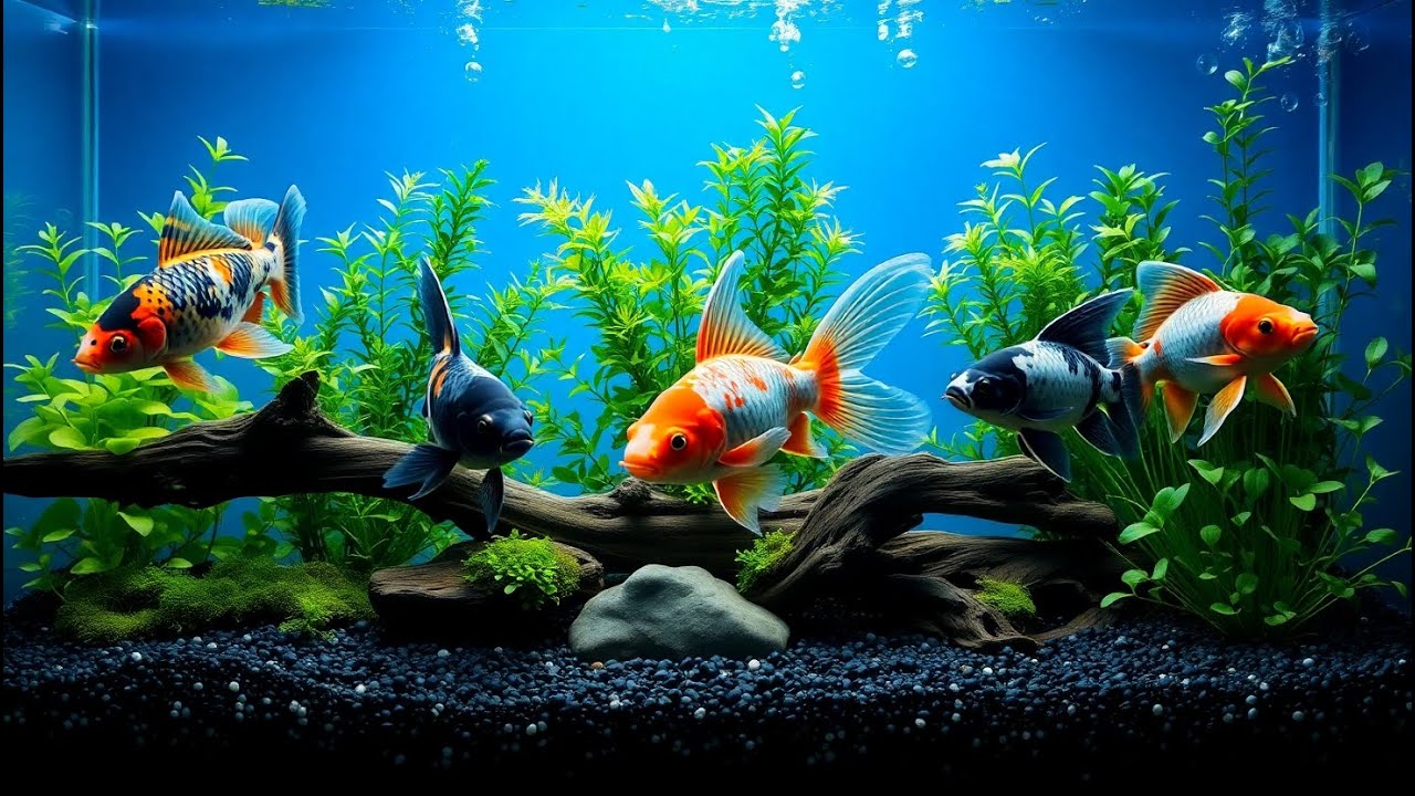 Aquarium Ambience with Bubbles | Calming Fish Tank Sounds for Stress Relief
