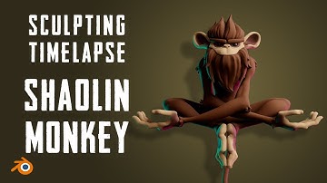 SHAOLIN MONKEY - SCULPTING TIMELAPSE - BLENDER 3.2
