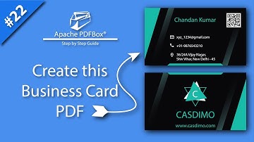 Create Business Card using Apache PDFBox library. Apache PDFBox Tutorial