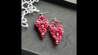 МК Фриволите/Анкарс/Tatting серьги. МК Фриволите/Анкарс/Tatting серьги.