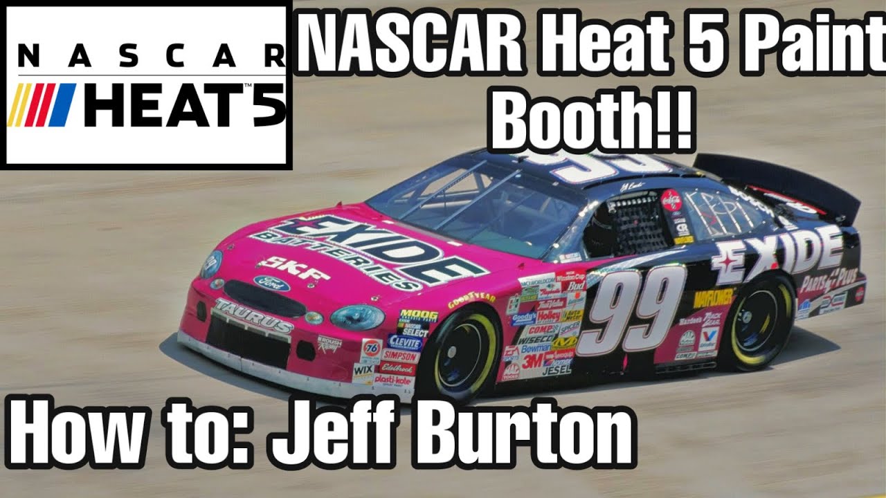(How to NASCAR Throwbacks) Nascar Heat 5 Paint Booth Jeff Burt YouTube
