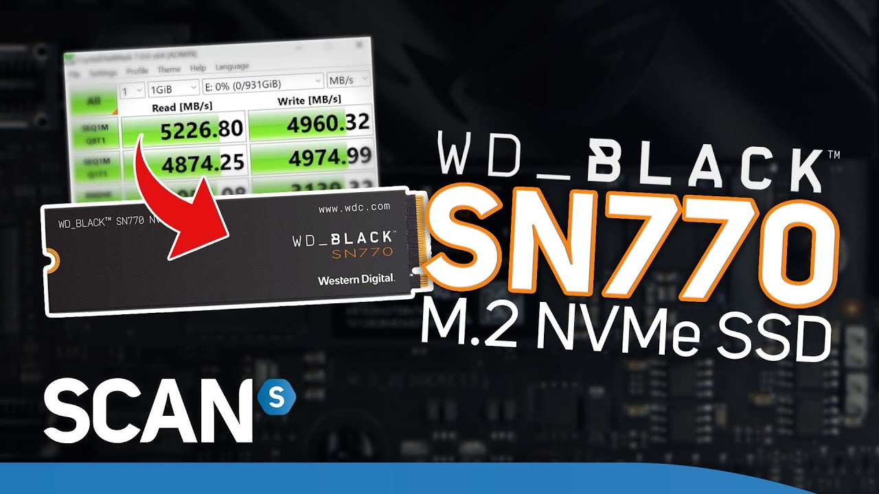 Western Digital WD_Black SN770 1To M.2 Nvme PCIe 4.0 