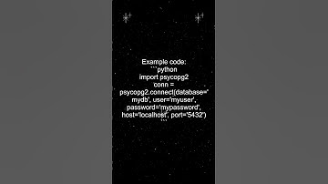 How do I connect to a PostgreSQL database in Python?