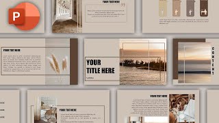 Brown Aesthetic Powerpoint Template | Presentation Template | Animated Slide | Free Template