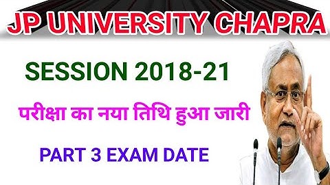 JP UNIVERSITY PART 3 EXAM DATE