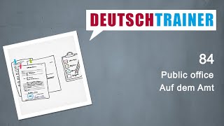 German for beginners (A1/A2) | Deutschtrainer: Public office