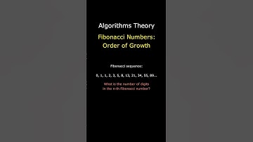 Fibonacci Numbers: Order of Growth