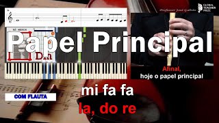 Papel principal Karaoke Notas Flauta Acordes Guitarra Piano Letra Educacao Musical Jose Galvao CVG