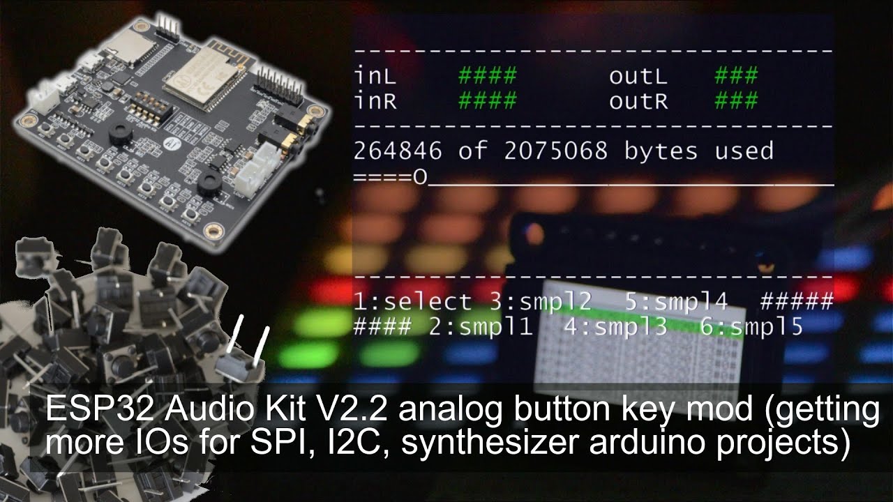 ESP32 Audio Kit V2.2 analog button key mod (getting IOs for SPI, I2C