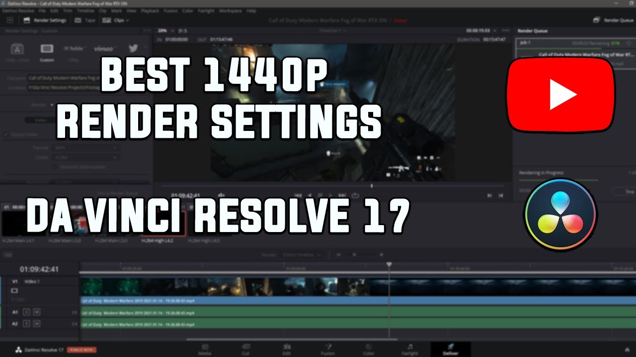 DaVinci Resolve 1440p Render Settings - Best Settings for YouTube - YouTube