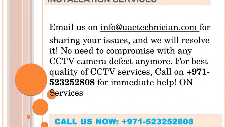+971-523252808 | CCTV Installation and Maintenance Services in Dubai UAE