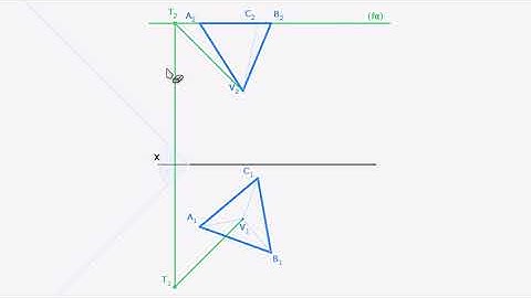 3.18.6 - Sombras de uma pirâmide de base horizontal (Vértice com menor cota que a base)
