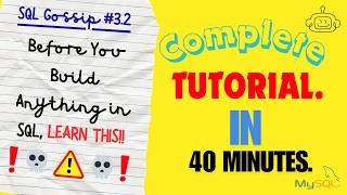 Before You Build Anything in SQL, LEARN THIS| Practical learning in 40 minutes| DDL Statements| SQL
