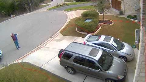 Person passes through virtual fence