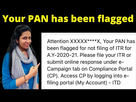 Your PAN has been flagged for not filing of ITR | E campaign | CA Neha Gupta | Please file your ITR