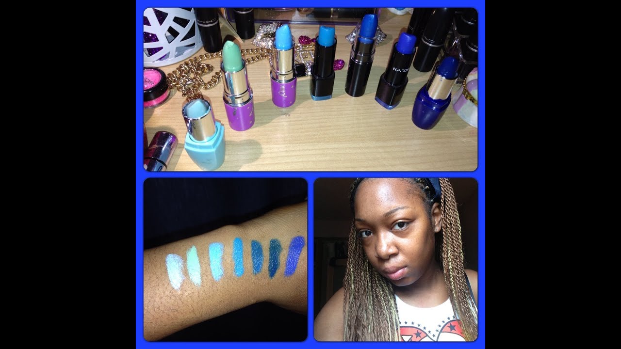 My Blue Lipstick Collection