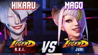 SF6 ▰ HIKARU (A.K.I.) vs MAGO (Juri) ▰ High Level Gameplay