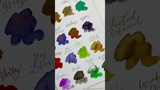Diamine Black Edition Inkvent Ink Swatches