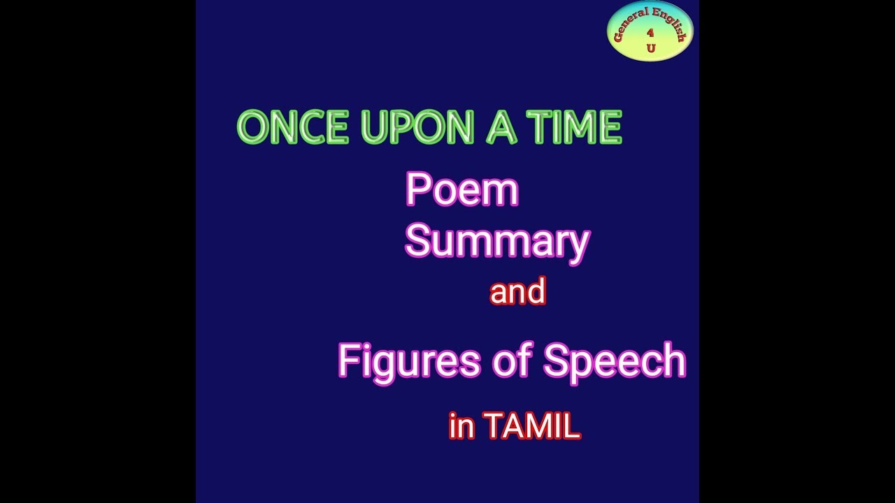 Once Upon A TimePoem Summary and Figures of Speech YouTube