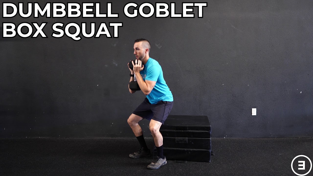 Dumbbell Goblet Box Squat - YouTube