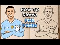 How to draw and colour phil foden step by step drawing tutorial