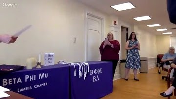 Beta Phi Mu - Beta Lambda Chapter Induction