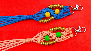 Super Easy Paracord Lanyard Keychain | How to Make a Paracord Key Chain Handmade DIY Tutorial #62