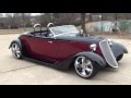 HD VIDEO 1933 FORD ROADSTER HOT ROAD FACTORY FIVE SUPERVHARGED V8 FOR SALE SEE WWW SUNSETMOTORS COM