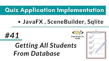 #41. Getting All Students From Database | JavzFX Quiz Application | Hindi