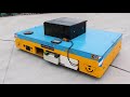 10 ton cargo steel plate electric trackless agv transfer cart cement floor required