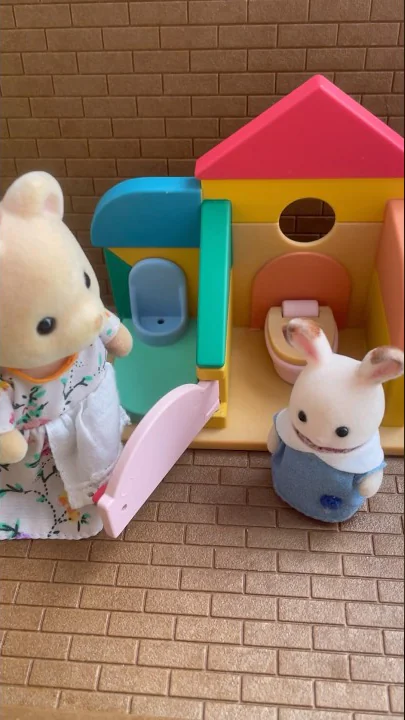 【トイトレ】先生とおトイレ 幼稚園 保育園#シルバニアファミリー  #shorts #トイレトレーニング