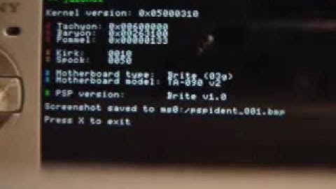 Checking the motherboard of your psp #needs 5.03# or CFW