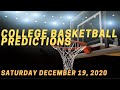 College Basketball Picks With Jimmy The Bag and John Ryan Replay on Odds.com | December 19, 2020